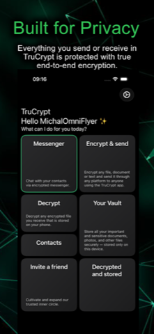 TruCrypt secure communication iOS app built for privacy